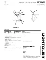 Lightolier Lytespan 6278WH Specification предпросмотр