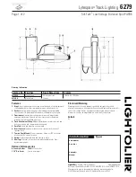 Предварительный просмотр 1 страницы Lightolier Lytespan 6279 Specification