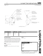 Предварительный просмотр 1 страницы Lightolier Lytespan 6282 Specification