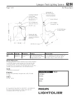 Lightolier Lytespan 6284 Specification предпросмотр