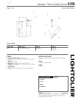 Preview for 1 page of Lightolier Lytespan 6310 Specification