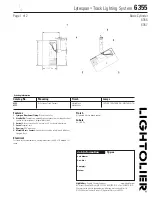 Lightolier Lytespan 6355 Specification предпросмотр