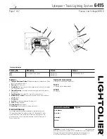 Lightolier Lytespan 6415 Specification предпросмотр