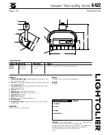 Lightolier Lytespan 6422 Specification предпросмотр