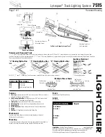 Предварительный просмотр 1 страницы Lightolier Lytespan 7515 Specification