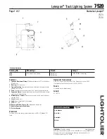 Предварительный просмотр 1 страницы Lightolier Lytespan 7520 Specification