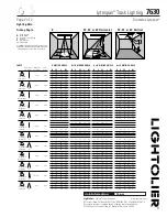 Предварительный просмотр 2 страницы Lightolier Lytespan 7630 Specification