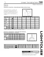 Предварительный просмотр 2 страницы Lightolier Lytespan 7644 Specification