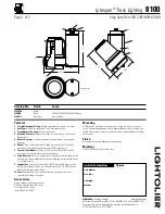 Предварительный просмотр 1 страницы Lightolier Lytespan 8100 Specification