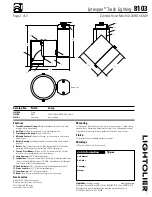 Lightolier Lytespan 8103 Specification предпросмотр