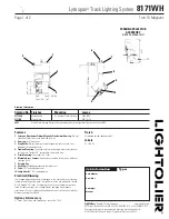 Lightolier Lytespan 8171WH Specification предпросмотр