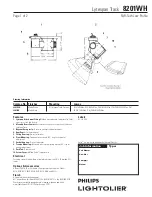 Lightolier Lytespan 8201WH Specification предпросмотр