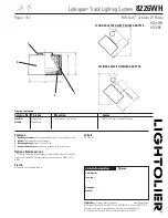 Предварительный просмотр 1 страницы Lightolier Lytespan 8226WH Specification