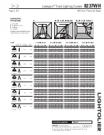 Предварительный просмотр 2 страницы Lightolier Lytespan 8237WH Specification