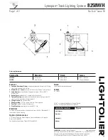 Lightolier Lytespan 8258WH Specification предпросмотр