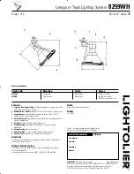 Lightolier Lytespan 8259WH Specification preview