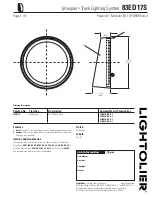 Lightolier Lytespan 83ED17S Specification предпросмотр