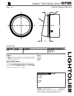 Lightolier Lytespan 83P30S Specification предпросмотр