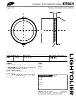 Предварительный просмотр 1 страницы Lightolier Lytespan 83T6AH Specification