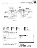 Lightolier Lytespan 8420 Specification preview