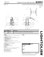 Lightolier Lytespan 8605WH Specification preview