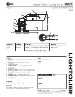 Lightolier Lytespan 8612E Specification предпросмотр