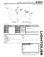 Preview for 1 page of Lightolier Lytespan 8620WH Specification