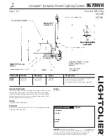 Lightolier Lytespan 8670WH Specification предпросмотр