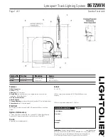 Lightolier Lytespan 8672WH Specification предпросмотр