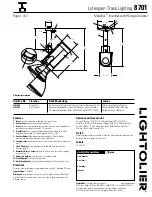 Preview for 1 page of Lightolier Lytespan 8701 Specification