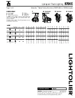 Предварительный просмотр 2 страницы Lightolier Lytespan 8704E Specification