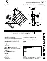 Preview for 1 page of Lightolier Lytespan 8707E Specification