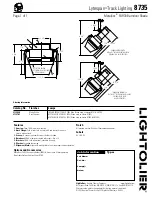 Lightolier Lytespan 8735 Specification preview