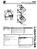 Preview for 1 page of Lightolier Lytespan 8747 Specification