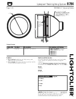 Preview for 1 page of Lightolier Lytespan 8784 Specification