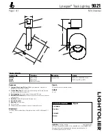 Lightolier Lytespan 9021 Specification предпросмотр