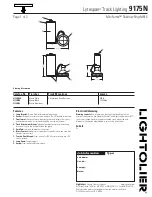 Lightolier Lytespan 9175N Specification предпросмотр