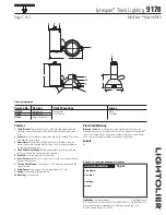 Предварительный просмотр 1 страницы Lightolier Lytespan 9178 Specification