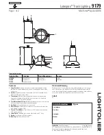 Предварительный просмотр 1 страницы Lightolier Lytespan 9179 Specification