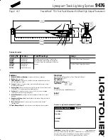 Lightolier Lytespan 9476 Specification предпросмотр