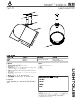 Предварительный просмотр 1 страницы Lightolier Lytespan 9530 Specification