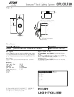 Предварительный просмотр 1 страницы Lightolier Lytespan CPLCILF20 Specification