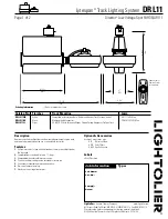 Предварительный просмотр 1 страницы Lightolier Lytespan DRL11 Specification