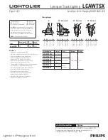 Предварительный просмотр 2 страницы Lightolier Lytespan LCAWTSX Specification