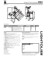 Lightolier Lytespan Track Lighting 8705E Specification Sheet preview