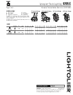 Preview for 2 page of Lightolier Lytespan Track Lighting 8705E Specification Sheet