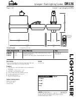 Lightolier Lytespan Track Lighting System DRL16 Specification Sheet preview