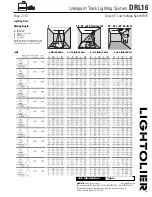 Preview for 2 page of Lightolier Lytespan Track Lighting System DRL16 Specification Sheet