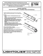 Preview for 1 page of Lightolier LytespanTrack system Instructions For Maintenance Reference