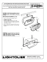 Предварительный просмотр 2 страницы Lightolier LYTESPOT TO LYTESPAN TRACK Instructions For Maintenance Reference